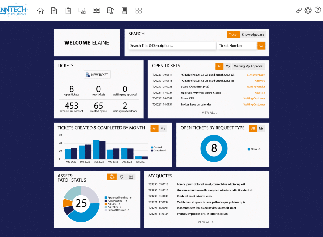 Penntech Portal Dashboard